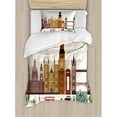 thumbnail image 3 of Ambesonne London Attractive Travel Scenery Famous City England Big Ben Telephone Booth Westminster Duvet Cover Set, 3 of 3