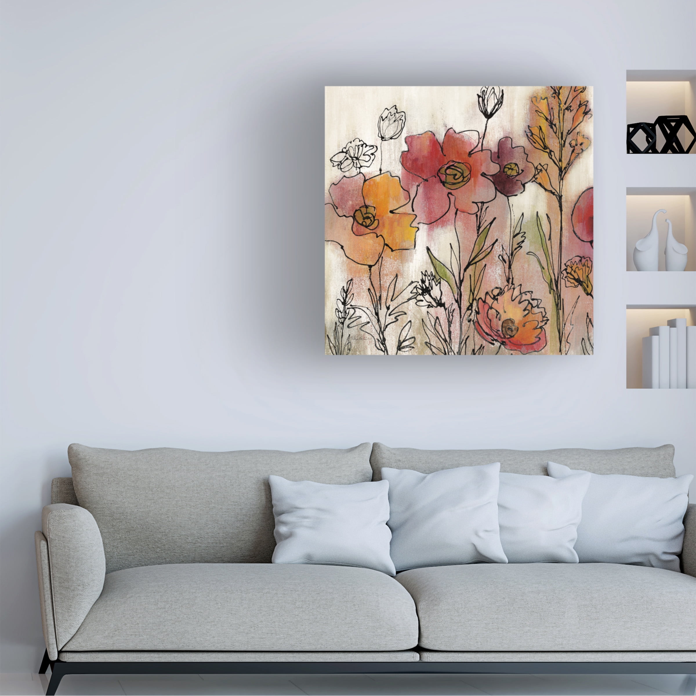 Trademark Fine Art 'Contemporary Botanical Cream II' Canvas Art by Silvia Vassileva