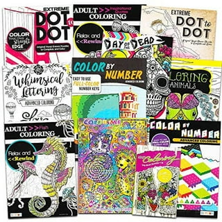 Adult Coloring Book Bundle with 8 Deluxe Coloring Books for Adults and  Teens