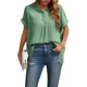 thumbnail image 3 of Txlixc, camisetas de manga corta para mujer, Color sólido/estampado, verano, cuello en V, blusas casuales sueltas, blusa, ropa de calle Txlixc Moda, 3 of 9