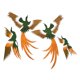 thumbnail image 1 of Daboolka 4 unids/set Phoenix Bird combinación hierro en apliques ropa parches para coser bordado DIY, 1 of 8