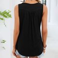 thumbnail image 5 of Women's flowy camisole, sleeveless loose pleated waist-cinching top, 5 of 9