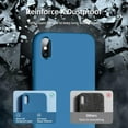 thumbnail image 4 of [3 in 1 for iPhone x Case/iPhone Xs case, Liquid Silicone Slim Shockproof Protective Phone Case 5.8 inch [Microfiber Lining] (Navy Blue)…, 4 of 11