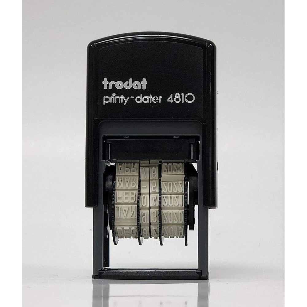Small SelfInking Date Stamp with Black Ink Trodat 4810