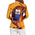 thumbnail image 4 of Adventure Time Women's Pajama Top 3D Digital Print Sleepwear Trendy Crewneck Pullovers Long Sleeve Shirts 4XL, 4 of 8
