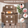 thumbnail image 4 of Leumius Power Lift Recliner Chair for Elderly,Heavy Duty Infinite Position Recliners Chair with 8-Point Vibration Massage and Lumbar Heating,Cup Holders,Brown, 4 of 9
