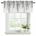 thumbnail image 2 of 2 Pack Valances for Windows, Green Brown Botanical Window Valances for Living Room/Bedroom/Bathroom, Weeping Leaf Watercolor Light Filtering Kitchen Curtain Valance Window Treatment 42"W x18" L, 2 of 9