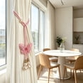 thumbnail image 5 of Pathside Pink Curtain Tiebacks, 19.7in Butterfly Pearl Rope for Window Drapes, Sheer Curtain Holdbacks Decor, 5 of 7