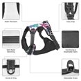 thumbnail image 3 of Vsdgher Hawaiian Style Pattern Dog Harness,No Pull Pet Harness with Soft Padded Handle,Adjustable Reflective Vest with 2 Buckles,4 Slide Buckles,S-XL Small, 3 of 5