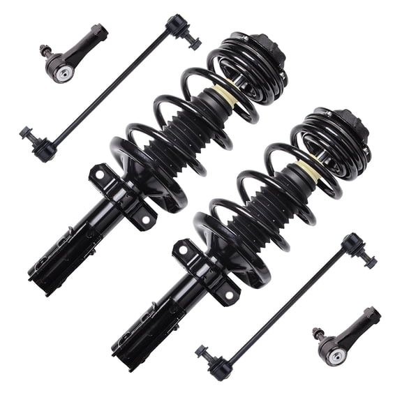AUTOMUTO Struts & Shocks Quick-Strut Front Strut Spring Assembly Stabilizer Bar Link Kit Tie Rod End Fit For 2005-2007 for Saturn Ion