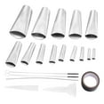 thumbnail image 4 of WHAMVOX Window for Stainless Steel Rubber Nozzle Set Sink Joint Caulk Tool 6X3CM Silver, 4 of 8