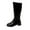 Black, variant on Bkhluea Women's Knee High Riding Boots Comfortable Low Chunky Heel Side Zipper Round Toe Casual Classic Boots for Women
