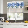 thumbnail image 4 of Spring Floral Curtain Valances for Windows, Kitchen Valance Window Treatments Panel 2 Pack, Watercolor Tulip Flowers Pastoral Rod Pocket Short Curtains for Bathroom Bedroom 60 x 18 Inch, 4 of 8