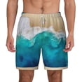 thumbnail image 3 of Uemuo Beach Pattern Mens Swim Trunks Quick Dry Board Shorts with Mesh Lining, Stretch Beach Shorts Quick Dry No-Chafing Board Shorts-3X-Large, 3 of 9