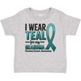 thumbnail image 3 of Inktastic I Wear Teal for My Grandma-ovarian Cancer Awareness Boys or Girls Baby T-Shirt, 3 of 5