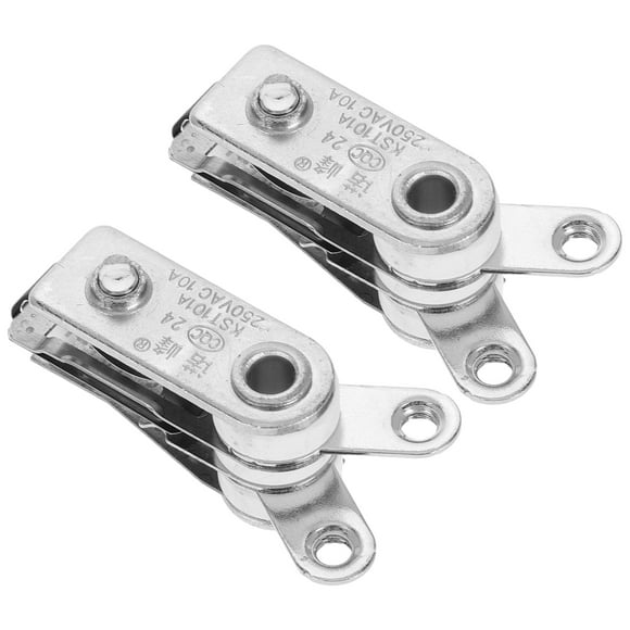 Miangastore Iron Temperature Controller Switch Silver 2Set 1.6x0.8x0.8in