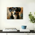 thumbnail image 5 of YILUYINQING Soulful Dog Canvas Wall Art Decor for Home, Living Room, Bedroom, Kitchen, Bathroom, Office - Ready To Hang Room Home Art Decor 20x16in, 5 of 6