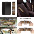 thumbnail image 3 of Yuyamidu Brown Aztec 13 Pcs Car Seat Covers Full Set Car Steering Wheel Accessories Car Seat Belt Cover Auto Rear View Mirror Cover Trash Bin Coasters Cow Print Keychain Chapstick Holder, 3 of 5