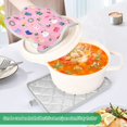 thumbnail image 4 of 2 Pack Pot Holders for Kitchen Heat Resistant Hot Pads Sets for Cooking Baking Cute Christmas Element, 4 of 7