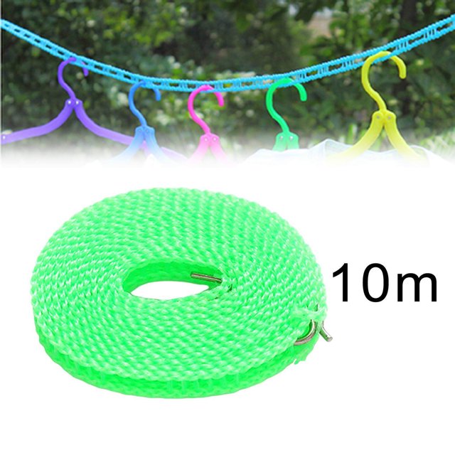 Baohd Clothesline Stretchy Portable Laundry Cord for Garden Camping Accessories RV green 1000cm