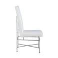 thumbnail image 4 of Milan 18.9" Contemporary Fabric and Metal Side Chair in Cream, 4 of 10