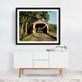 thumbnail image 2 of Mt. Pleasant Covered Bridge 01 - Blain Pennsylvania Photography Bridge Rural Scenic Farmhouse Architecture Vintage Nature Black Framed Wall Art Print 9 x 12 inches, 2 of 3