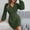 Green, variant on Women Long V Neck Button High Elastic Knit Striped Dress Sweater Short Casual Dress for Women Dresses for Women plus Size Long Beach Dresses for Women Women's Wrap Dress Wrap Dresses Wrap Dresses for