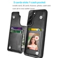 thumbnail image 2 of Tiflook Wallet Case For Samsung Galaxy S22 Plus Minimalist PU Leather Card Holder Flip Cover Black, 2 of 7