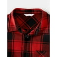 thumbnail image 4 of Family Matching Red Lace Long-sleeve Spliced Rib Knit Belted Dresses And Sets, 4 of 8