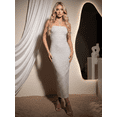thumbnail image 2 of Vestido Largo Strapless Ajustado Unitalla, Elegante y Sofisticado para Mujer, 2 of 5