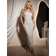 thumbnail image 2 of Vestido Largo Strapless Ajustado Unitalla, Elegante y Sofisticado para Mujer, 2 of 5