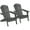 Grey, variant on WSSYzyzf Single Adirondack Chair, All-Weather Fire Pit Lounge Folding Chair, Easy Assemble, Black