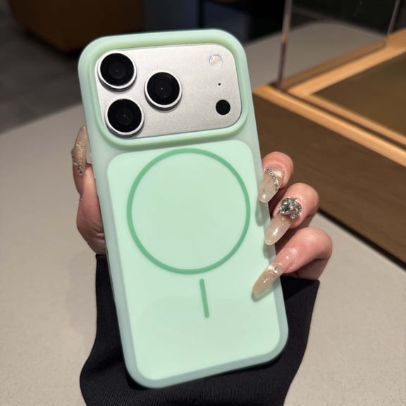 Magnetic Case for iPhone 17 Pro, Compatible with MagSafe Silicone Cover, Slim Lightweight Shockproof Anti-Scratch Protective Phone Case - Mint