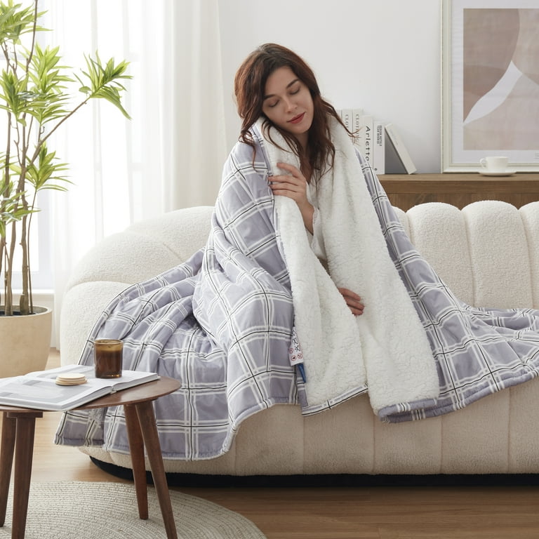 Westinghouse Electric Blanket Heated Throw Blanket Plaid sherpa Fast Heating Blanket 84 90 with 10 Heating Levels 1 12 hours Adjustment young spring plaid Walmart
