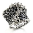 thumbnail image 1 of Bague en Laiton Rhodié avec Jet de Grade AAA CZ&44; - Taille 6, 1 of 1