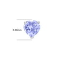 thumbnail image 5 of Timeless Classics Heart Shape Tanzanite Stud Earrings in 14K White Gold - 5MM, 5 of 5