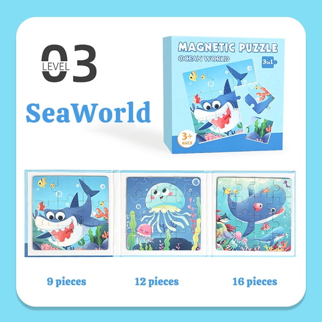 Rapeiae Advanced Magnetic Puzzle Puzzle for Children Aged 3 to 6 with Puzzle Thinking Toys