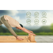 Yos - The Indian Yoga Shop Cork Yoga Block 2 Pack 9 x 5 x 3 Inches