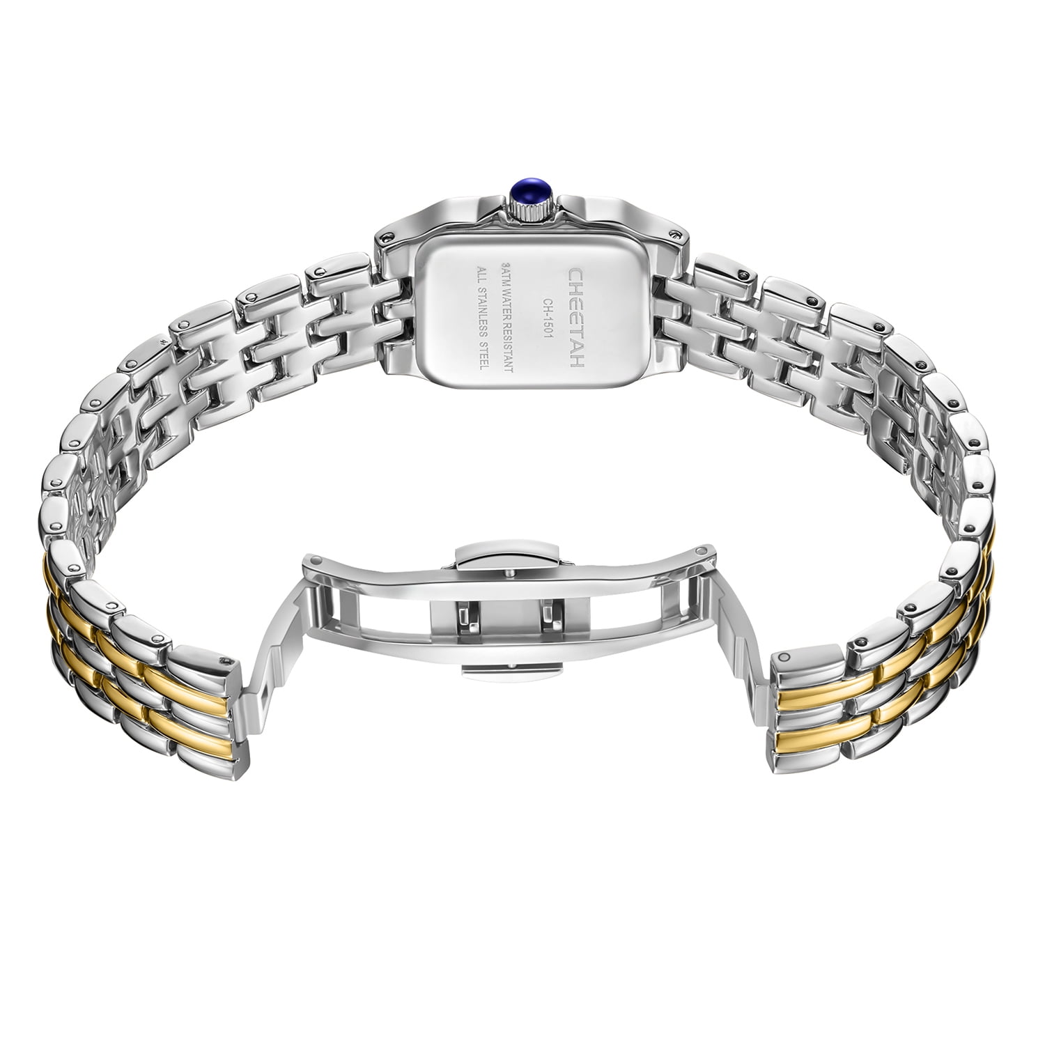 CHEETAH Watches for Women with Small Vintage Bracelet, Rectangular Case Roman Dial