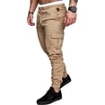 thumbnail image 1 of FOCUSNORM Men' s Trousers Pantalon Taille Haute Uni avec Multiples Poches, 1 of 8