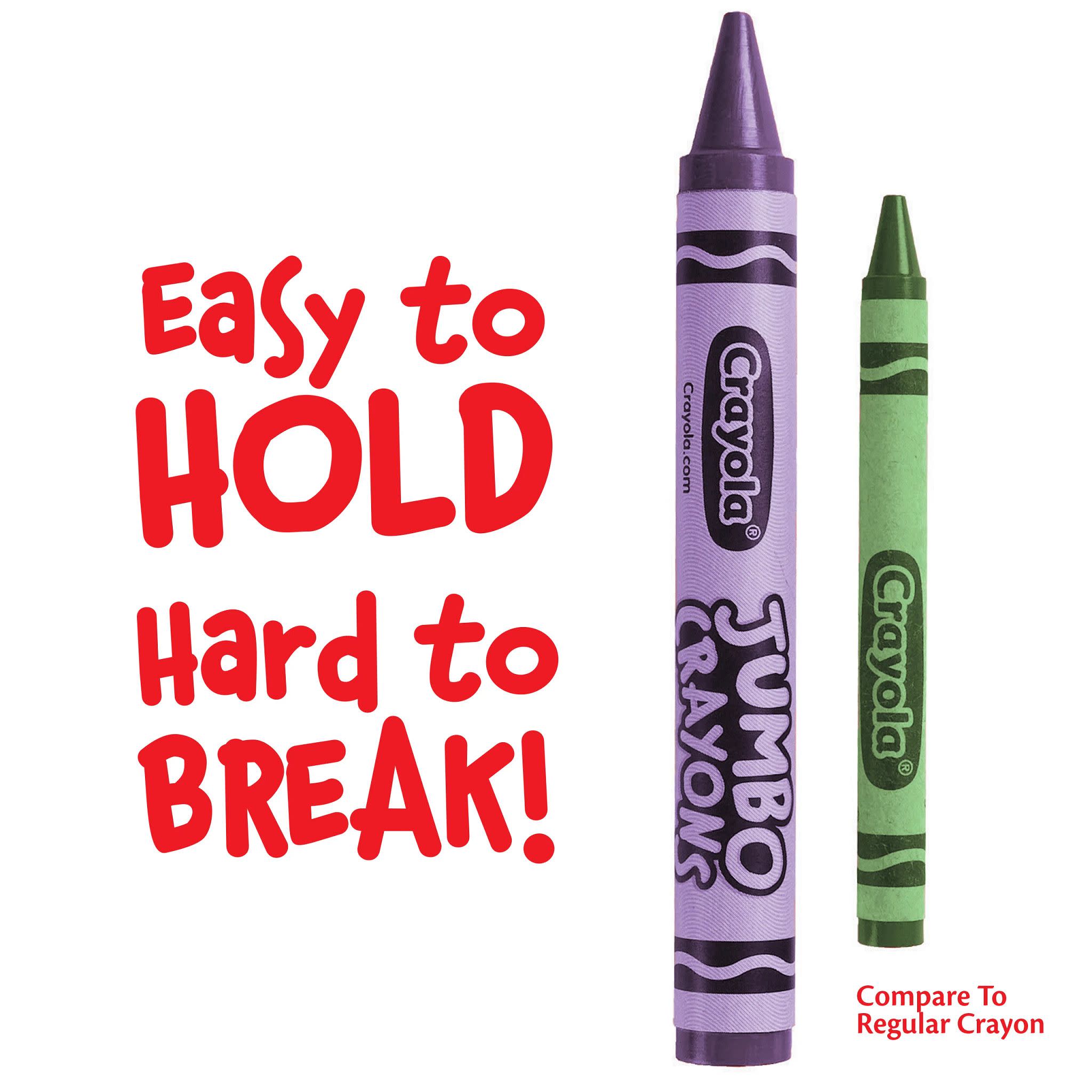 Crayones Crayola jumbo, tamaño grande, 0.56" x 5", 8 colores surtidos, 8 por caja 5