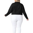thumbnail image 3 of Agnes Orinda Women's Plus Size Halloween Outfits Vintage Jacket Moto Biker Classic Jacket Shackets Croped Faux Leather Jackets 3X Black, 3 of 6