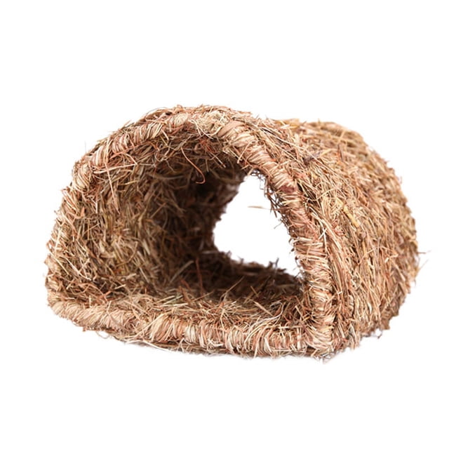 Casa de Hierba Túnel Conejera Choza Tejida para Echarse o Dormir Comestible Chew Home Conejos y Animales Pequeños