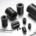 thumbnail image 5 of Uxcell Shaft Coupling, 5/16" Bore 5/8" OD 1" Length Black Oxide Plated Steel Rigid Coupling for 3D Printers Motor Wheel(2 Set Screws), 5 of 6