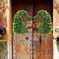 thumbnail image 5 of Horse Christmas Wreath Artificial Branch Leaf Wreath Front Door Wreath Wall Door Green Needles Wreath With Pinecone, 5 of 8