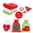 thumbnail image 2 of Bolsa de Yute Calendario de Adviento Bolsa de Tela para niños Mujeres y Hombres Calendario de Adviento de Navidad con 24 Clips de Madera, 2 of 5