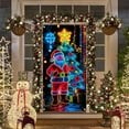 thumbnail image 4 of Fluorescent Christmas Door Cover,Fluorescent Door Banner,Uv Activated Glow Fluorescent Cartoon Christmas Door Cover Party Banner For Outdoor Indoor Holiday Decoration(Style B), 4 of 6
