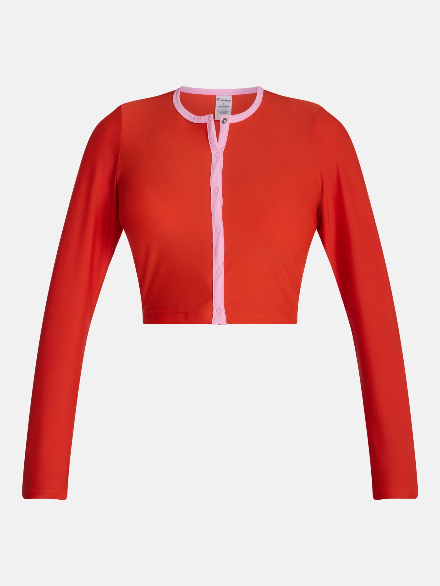 No Boundaries Cropped Rash Guard with Long Sleeves, Women's XXS-XXL