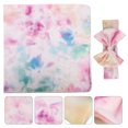 thumbnail image 2 of 1 set Recién nacido arco diadema y swaddle wrap baby gradient color manta de color, 2 of 7
