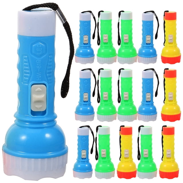 DEEPCRAFF 24 Pcs Porte-Clés Torche LED de Couleurs Assorties avec Plastique Robuste Idéal pour Accessoires de Sac à Dos